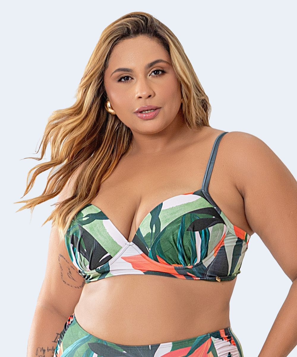 Top com Base Plus Size Estampado FAMILIA ESTAMPADA - PATHY
